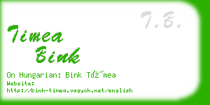 timea bink business card